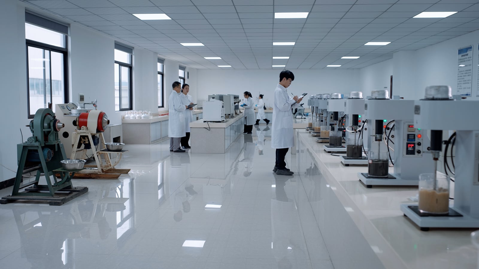 Лабораторное испытание образцов в лаборатории Guangxi Senhe